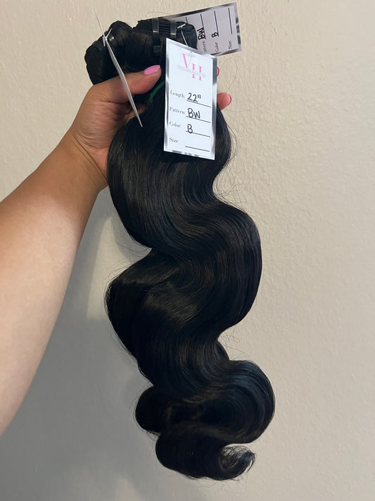Raw Body Wave Double Drawn bundles